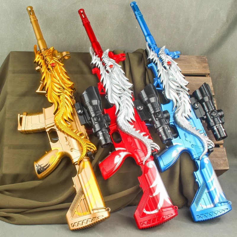 Cinco garras dragón de oro M416 pistola de juguete para niños tirando pistola de bala simulación de francotirador chico mecanismo de carga para comer pollo conjunto completo image 1