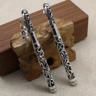 Thai silver rattan manbao sword ballpoint pen shell cross hollow shell cover metal holiday pen high-end creative gift