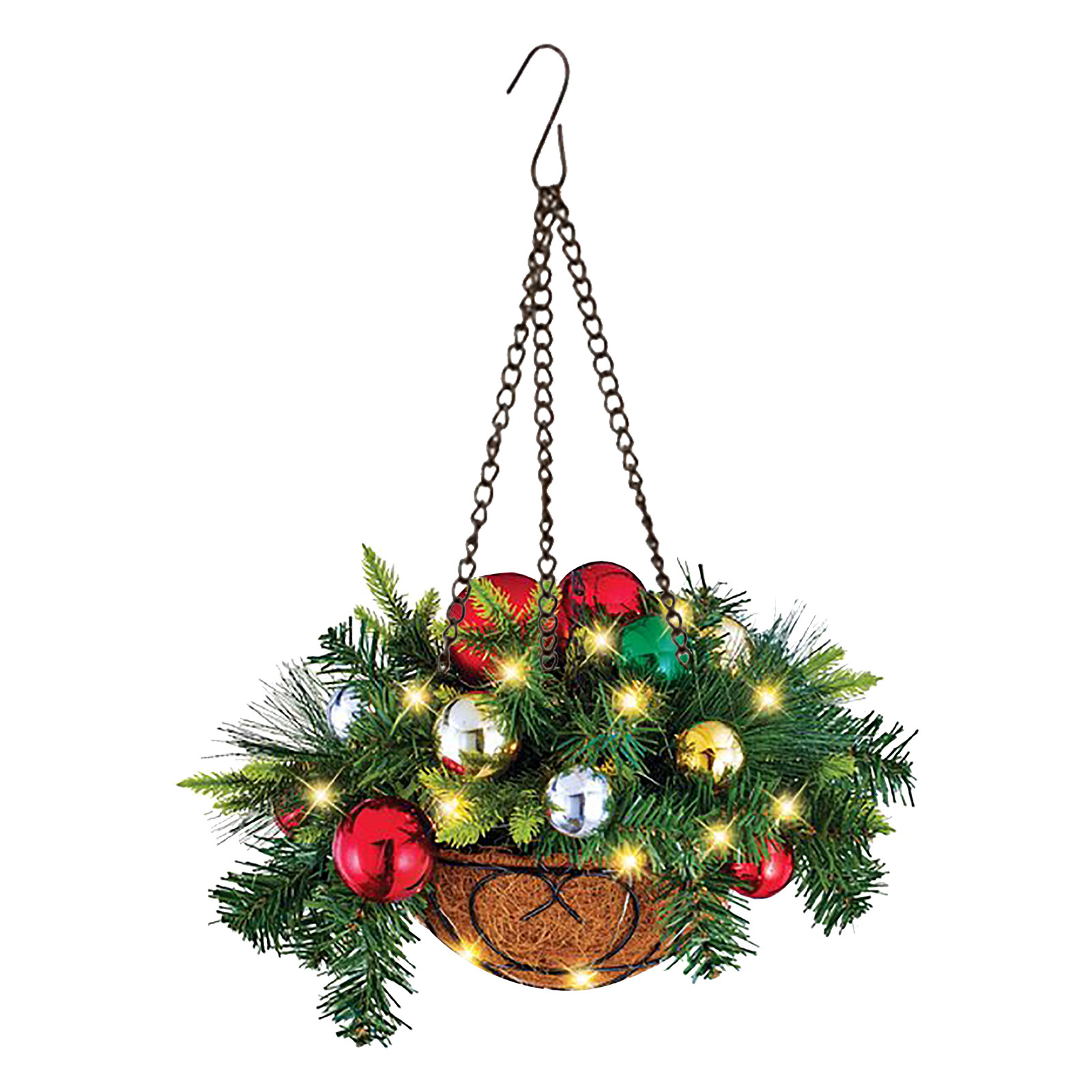 Cross-border independent station Christmas basket wreath Christmas holiday decorations Christmas wreath artificial Christmas basket