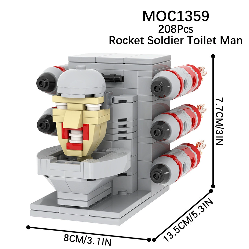 MOC игра SKIBIDI Туалет Туалет мониторинг человек НЛО совместимо с LEGO собранные блоки игрушки