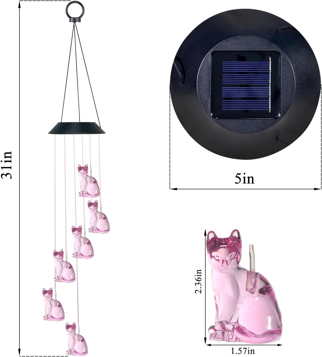 Transfronterizo de viento solar carillón lámpara LED Pájaro Rojo lámpara colgante lámpara de mariposa Lámpara decorativa al aire libre ambiente de vacaciones lámpara de paisaje