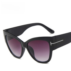 新款歐美跨境ins大框T字太陽眼鏡男復古時尚墨鏡潮流太陽鏡女9778