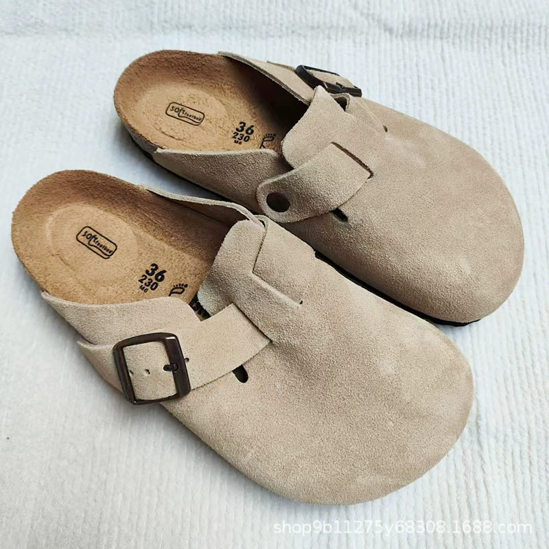 Туфли Birken с настоящей пробковой подошвой, полуторные для мужчин и женщин, одинаковый стиль, ретро, повседневные, комфортные однолапные шлепанцы Birken
