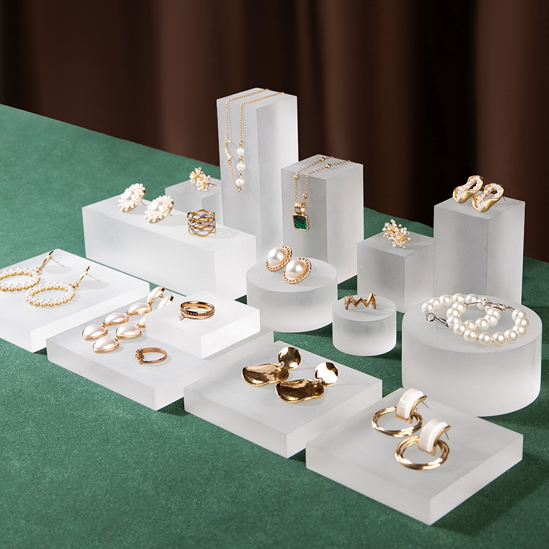 Creative combination jewelry rack frosted acrylic jewelry store stall earrings ring bracelet necklace photography props