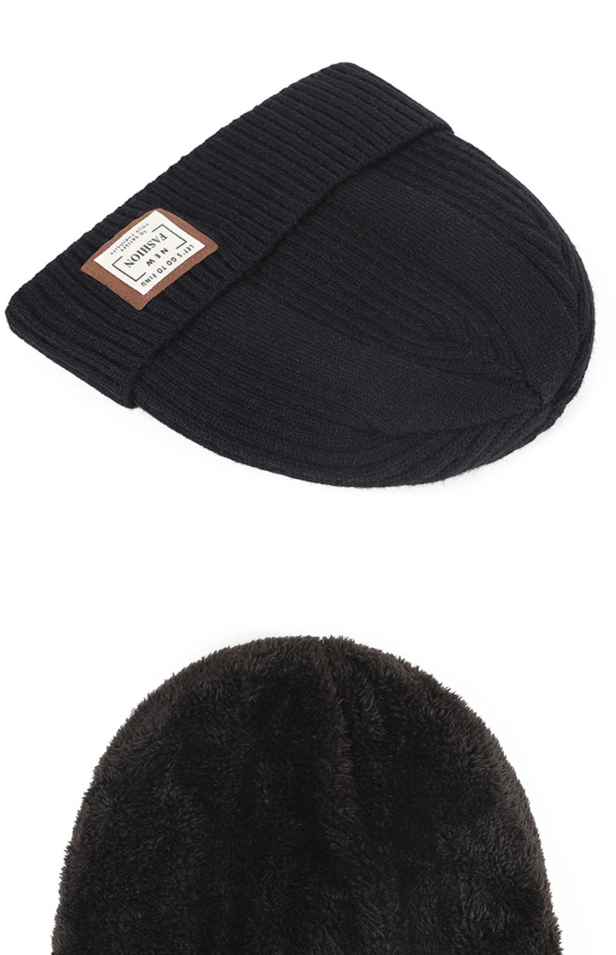 Chapeau d'extérieur extra épais pour homme, bonnet d'hiver en laine cachemire avec pull thermique en cachemire, bonnet en coton tricoté, chapeau résistant à l'hiver_voghion.com