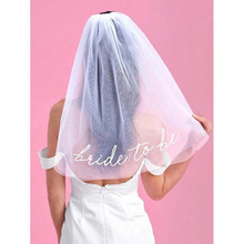 A 16495 Bride to be gold print veil �̽���ĸ����ͷɴ�羳