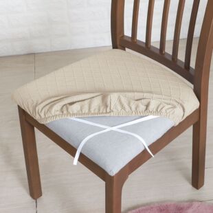 Diamond-shaped cross-border elastic gold needle jacquard fabric Home Hotel dining chair leisure chair strap chair cover
