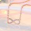 Elegant cute chain for key bag , fashionable necklace, Korean style, micro incrustation, Birthday gift