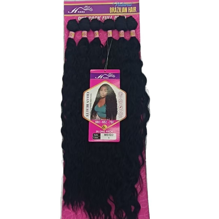 Moda cabello transfronterizo fibra química rizado cabello cortina wendyhairwater cury pelucas de cabello curvy