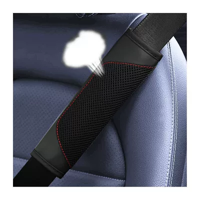 New Breathable Ice Silk Car Seat belt shoulder pad - black-2175