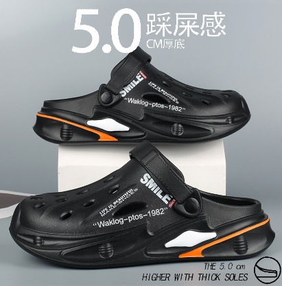 Baotou Dongdong zapatos de verano 2024 tendencia red antideslizante engrosado transpirable moda pareja de doble uso zapatos de playa para hombre