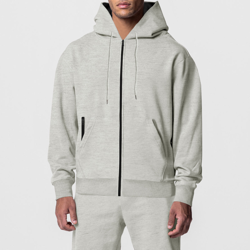 Pantaloni a maniche lunghe con cappuccio, sportivi, casual, in pile, caldi e comodi, da uomo, autunno inverno_voghion.com