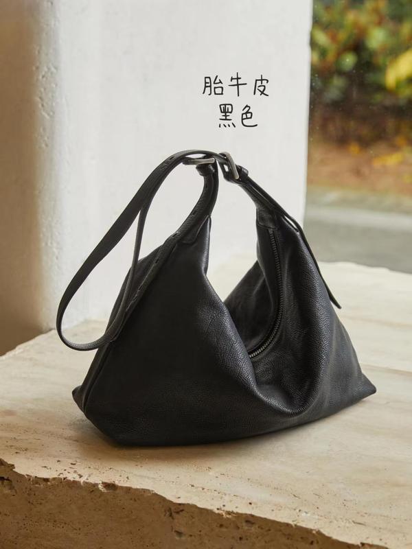 Qiu Zhen レディースバッグ 植物タンニンなめし革 脇の下 ダブルイヤー ホーボー 多用途 カジュアル ショルダー クロスボディバッグ 大容量 通勤バッグ 女性用|undefined