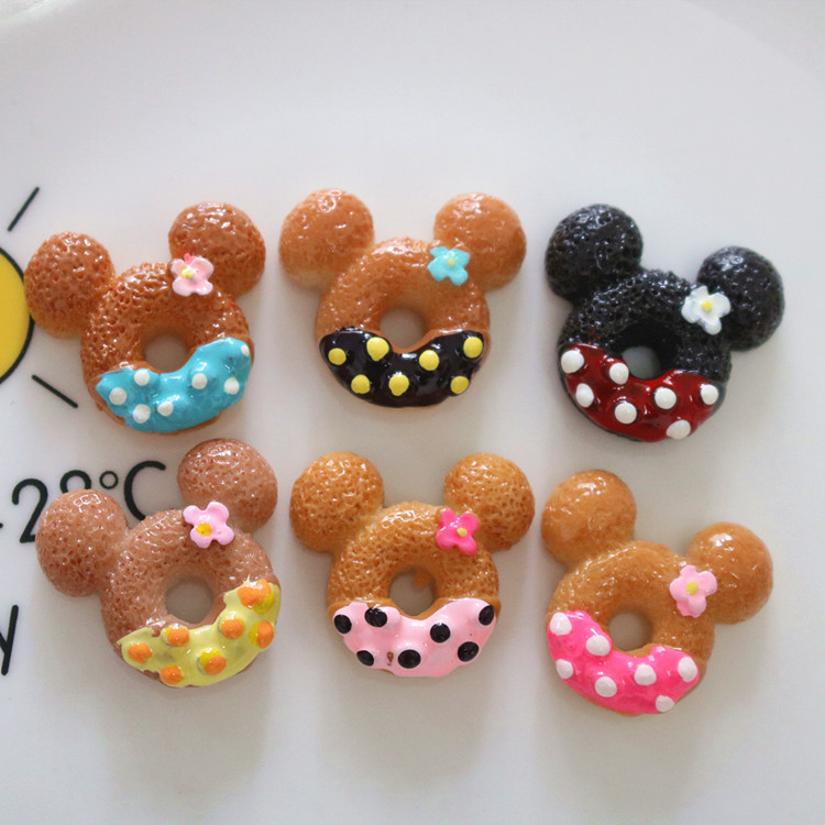 diy resin accessories simulation food play donut children's hair accessories stationery box tableware decoration material south 21