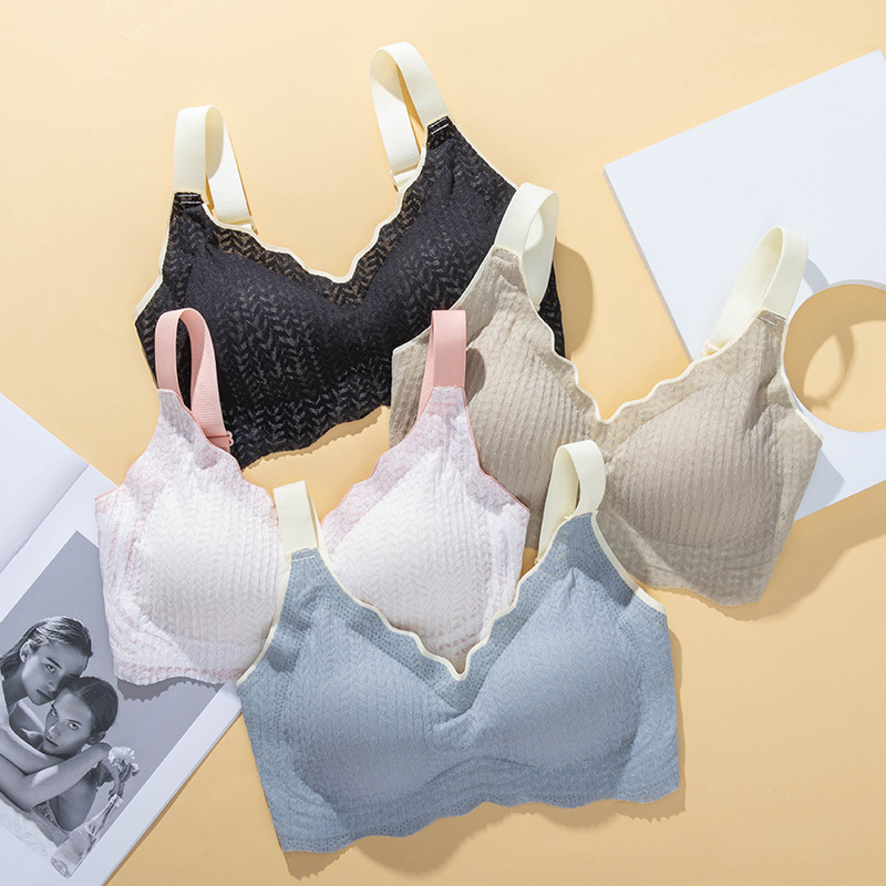 La ropa interior de las mujeres, pequeño pecho empuja hacia arriba, pecho grande, pecho pequeño, anti-flacidez, sujetador trasero inconsútil atractivo, sujetador inalámbrico