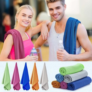 Cross-Border Summer Outdoor Fitness Cold Sports Towel for Men and Women Running Sweat-Absorbent Wrist Yoga Cold Towel Ice Towel
