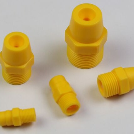 塑料实心锥形雾化喷嘴电镀喷淋耐碱园林加湿清洗一体式连体喷头