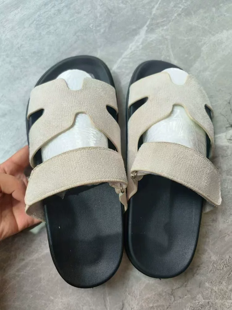 Summer universal slippers, velcro strap, plus sizes (women's open-toe sandals)