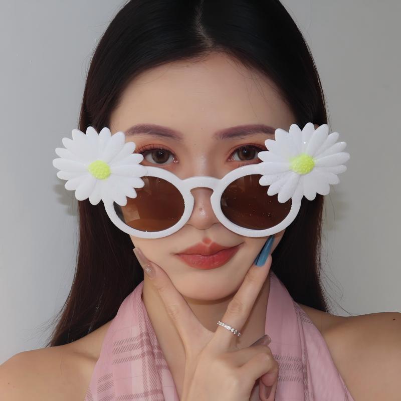 Gafas de Fiesta con Forma de Margarita de PC Decorativas para Playa