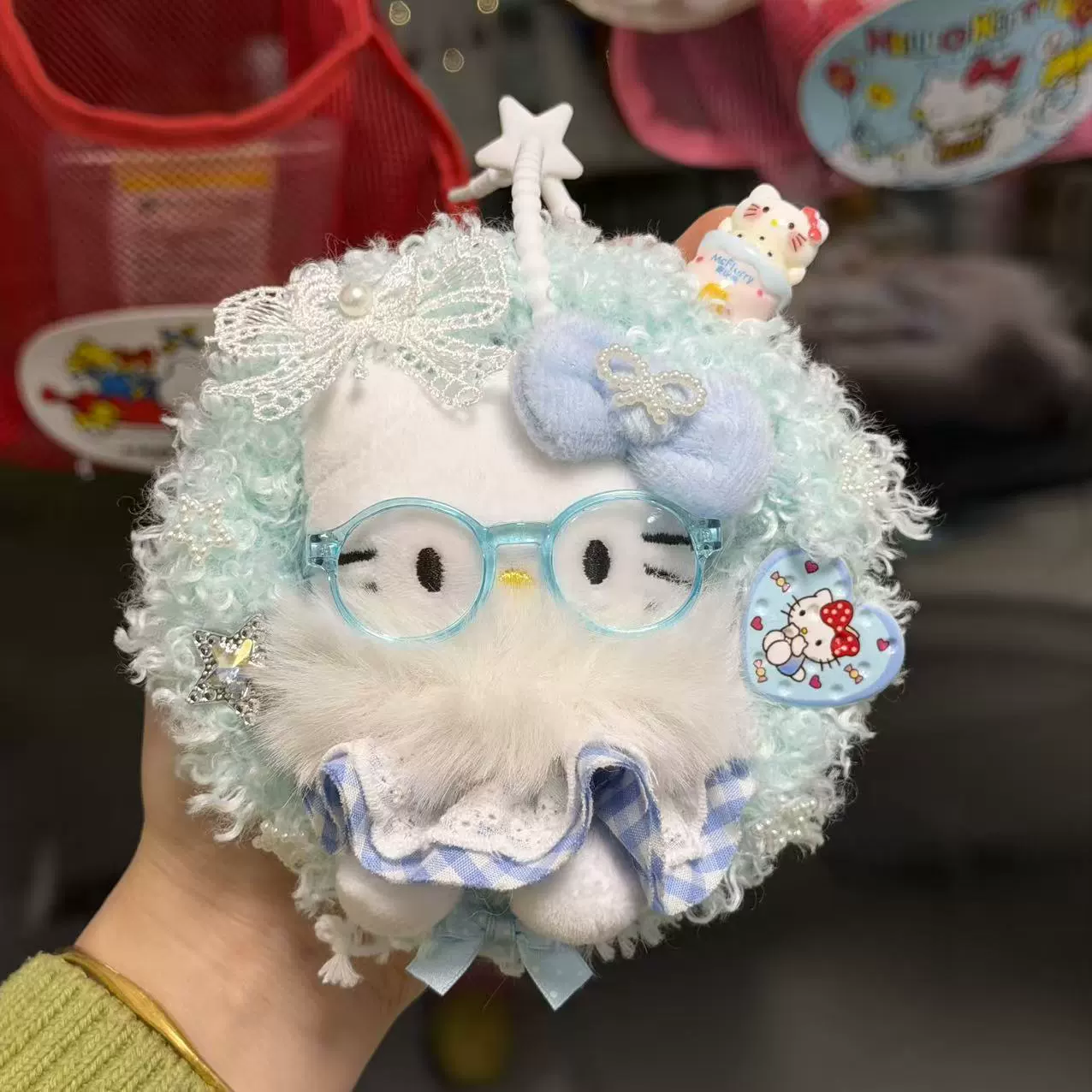 Плюшевая подвеска-брелок для ключей (Hello Kitty) симпатичная кукла, мягкая мини-плюша 10+ вариантов дизайна, подарок 0.038 кг