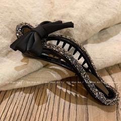 日本と韓国で多用途に使えるダイヤモンドがちりばめられたヘアクリップ、フェミニンなネットセレブの後頭部ヘアクリップ、新しいファッションのカモノハシクリップ、シンプルなヘアアクセサリー
