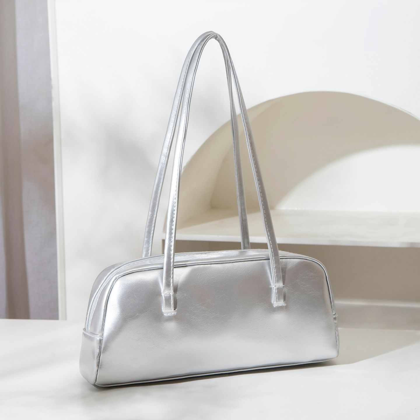 Borsa a spalla donna tinta unita borsa a mano casual elegante_voghion.com