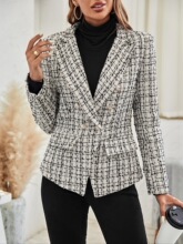 M 4605 Tweed blazer jacket �ֻ������b���׿羳���R�d