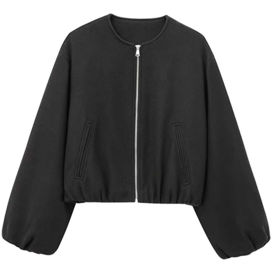 Pilotenjacke, Kurzmantel, Damen-Herbstjacke im amerikanischen Stil, Damen-Baseballuniform, Schuljacke_voghion.com