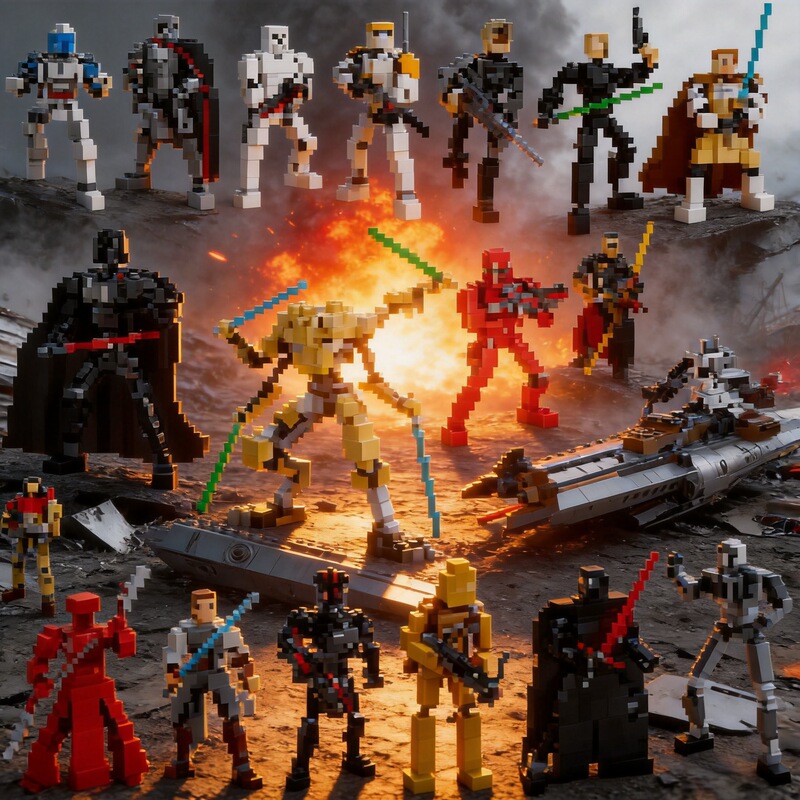 605 713 326 714 Assembly Kit Black Warrior Storm Trooper Star Wars Action Figure Building Block Toy