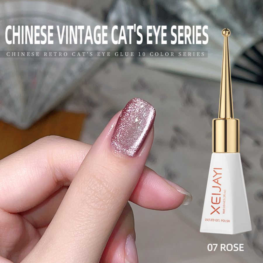 Flash chino retro ojo de gato esmalte de uñas pegamento nuevo otoño no gris ojo de gato pegamento para salón de uñas
