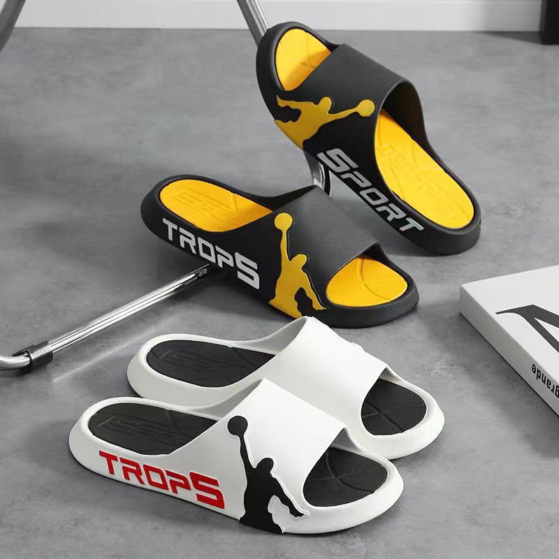 Factory wholesale slippers men cool atmosphere outside basketball QD home home use excrement feeling indoor bathroom non-slip transport