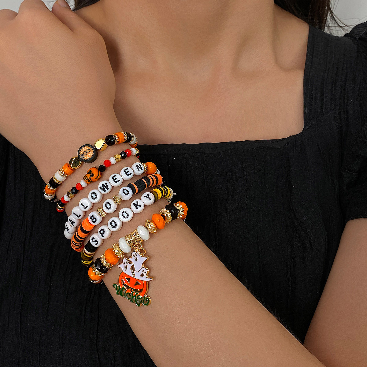 beaded bracelet with letters