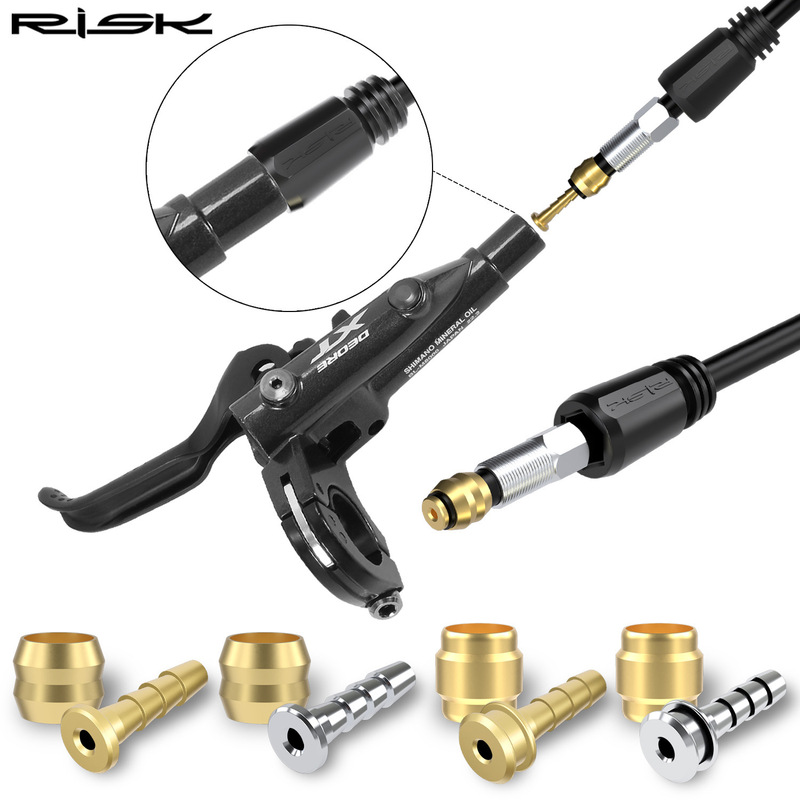 RISK mountain bike oil disc brake oil pipe oil needle T head olive head pressing screw copper sleeve BH59/BH90 RISK mountain bike oil disc brake oil pipe oil needle T head olive head pressing screw copper sleeve BH59/BH90