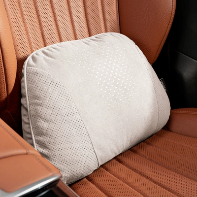Honda and General Car Pillows, Headrest - s-style-suede-off-white-waist-support-1-piece