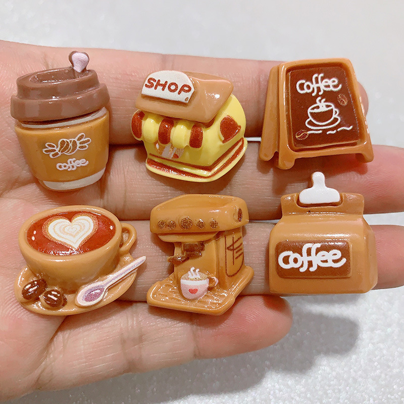 New Coffee Machine Series Handmade Food Toy Mobile Phone Case Cream Glue Hairpin Hole Shoe Key Chain Resin Accessories Batch New Coffee Machine Series Handmade Food Toy Mobile Phone Case Cream Glue Hairpin Hole Shoe Key Chain Resin Accessories Batch