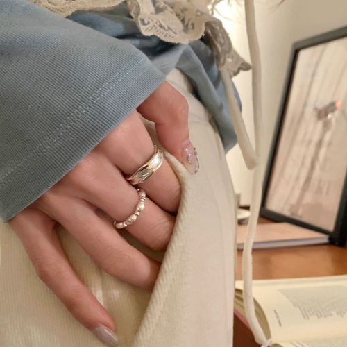 Korean Minimalist Ring for Women, Unique Instagram-Inspired, High-End Design with Adjustable Opening