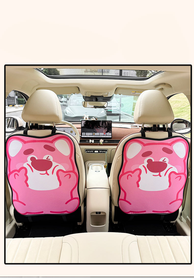 Car Seat Back Anti-Kick Pad Cartoon Rear Seat Protection Pad Anti-Dirty Protective Pad Rear Anti-Kick Pad for Car Interior