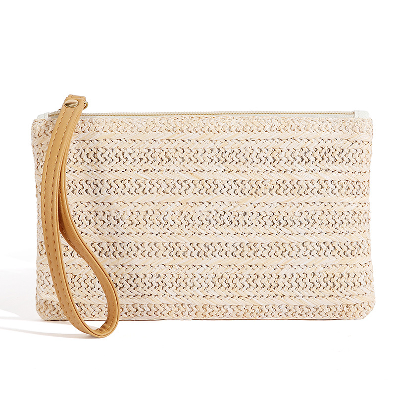 Bolsa de ombro em rattan trançado com acabamento em couro_voghion.com