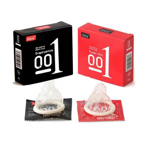 Junnal Condom 3 Pack 001 Red Black Particle Safety Latex Condom Adult Novelty Family Planning Sexual Products