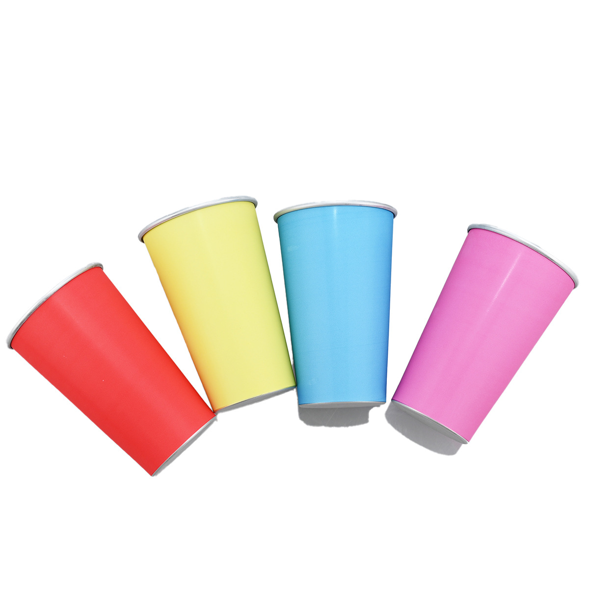 Taza de aluminio de color degradado en frío, cola, bebida fría, taza de cerveza, taza de metal, taza de aluminio portátil para exteriores 470m transfronterizo