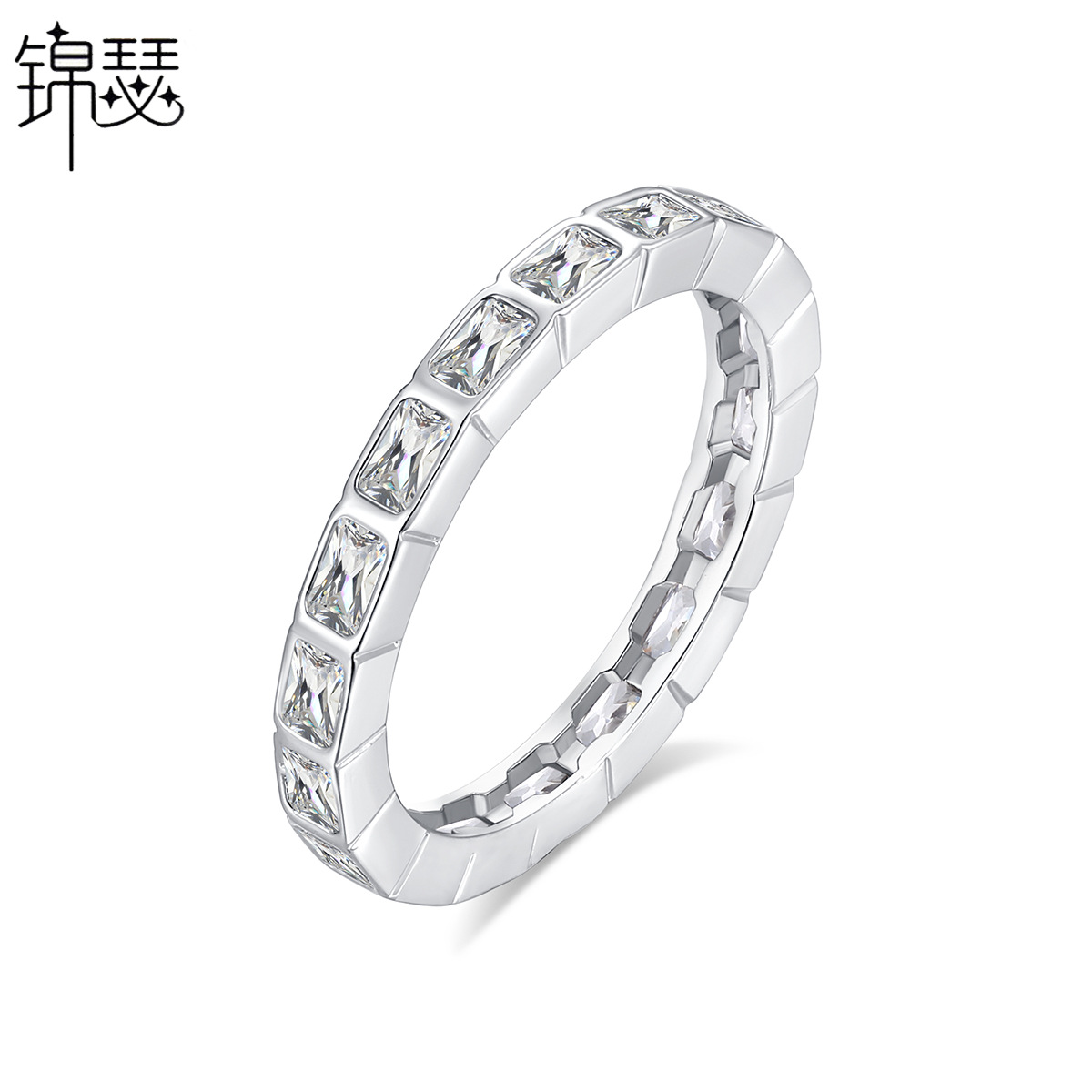 fashionable brand design ring with stone with zircon