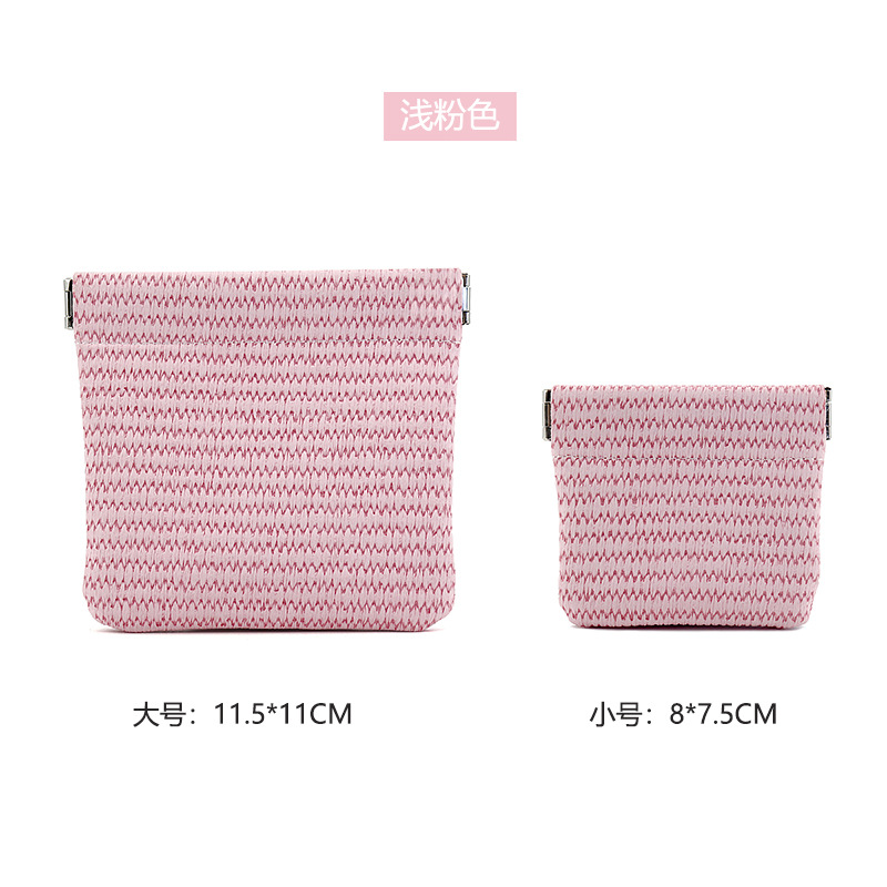 Bolsa de almacenamiento de metralla de cierre automático, bolsa de almacenamiento de monedero portátil, bolsa de cosméticos de viaje, sobre rojo
