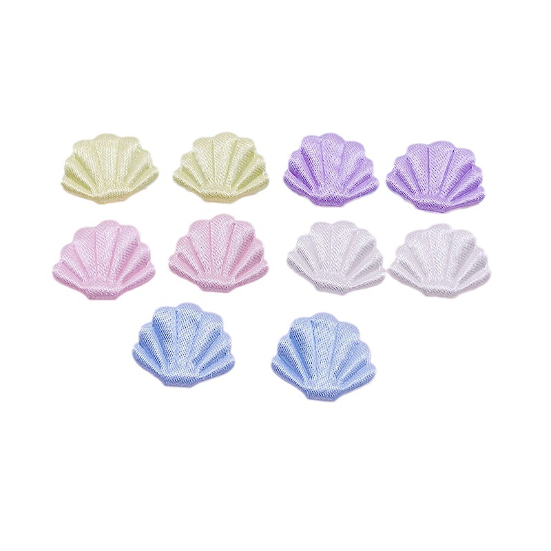 DIY pulsera material fresco de doble cara de la tela de satén Shell DIY horquilla joyería Marina serie accesorios decorativos