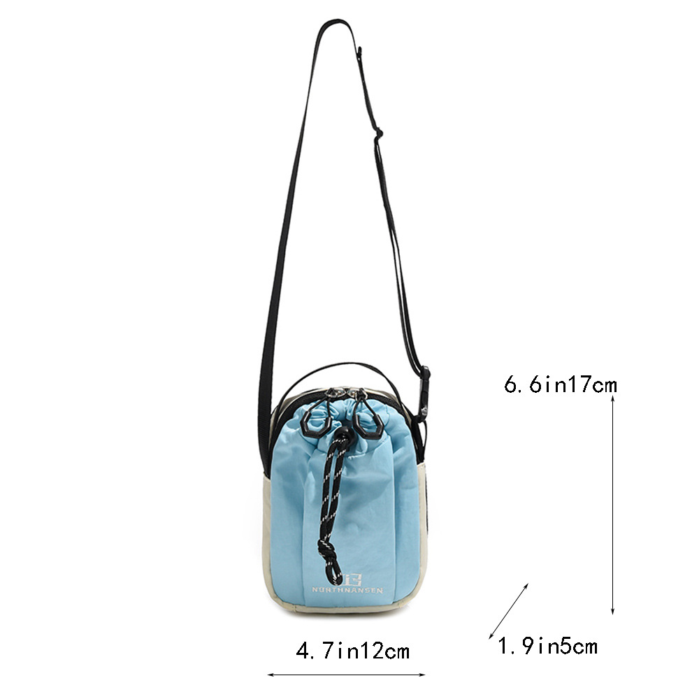 Primavera y verano de 2025 nuevo estilo de alta moda versátil para hombres y mujeres bolsos casuales para teléfonos móviles de cuerda de tirado bolso de hombro