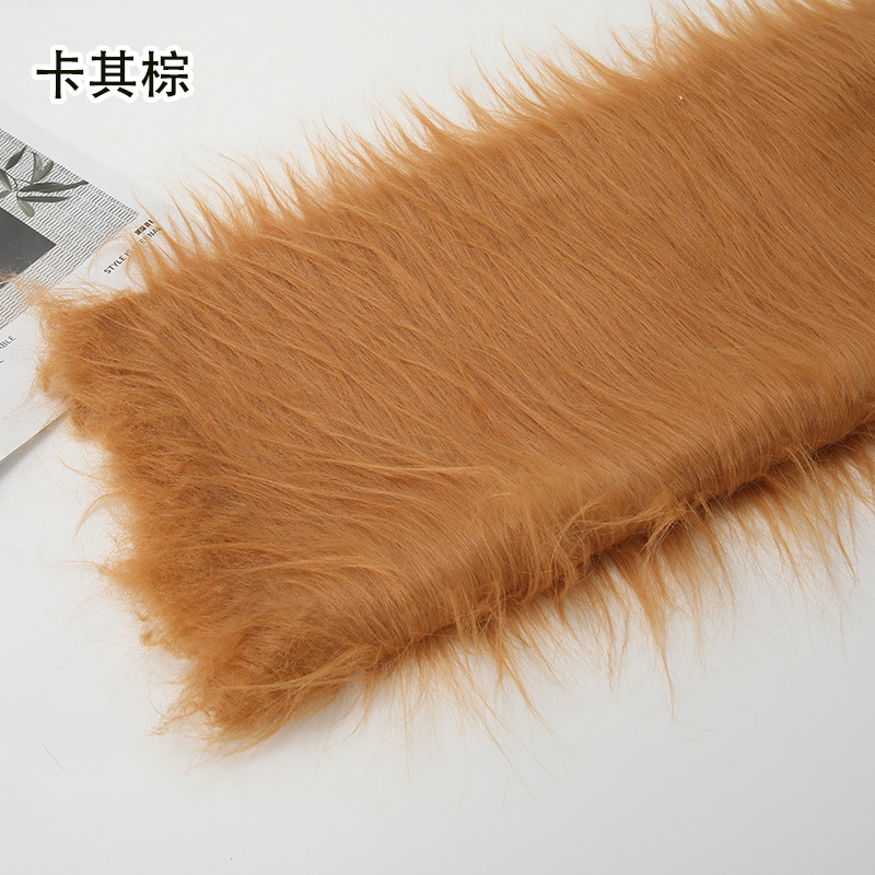 12 ''plush tela DIY caída de piel artificial de piel simulación de piel muñeca pelo bestia traje de piel larga tela de piel
