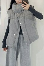 韩版时尚棉马甲女短款冬季保暖棉背心宽松外套立领无袖坎肩潮