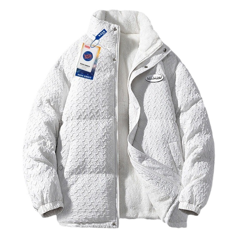 Nombre CONJUNTO DE LA NASA Marca de moda estadounidense engrosada collar de pie abrigo de algodón acolchado abrigo de invierno de los hombres cálido abrigo de algodón acolchado pareja abrigo de pan de las mujeres