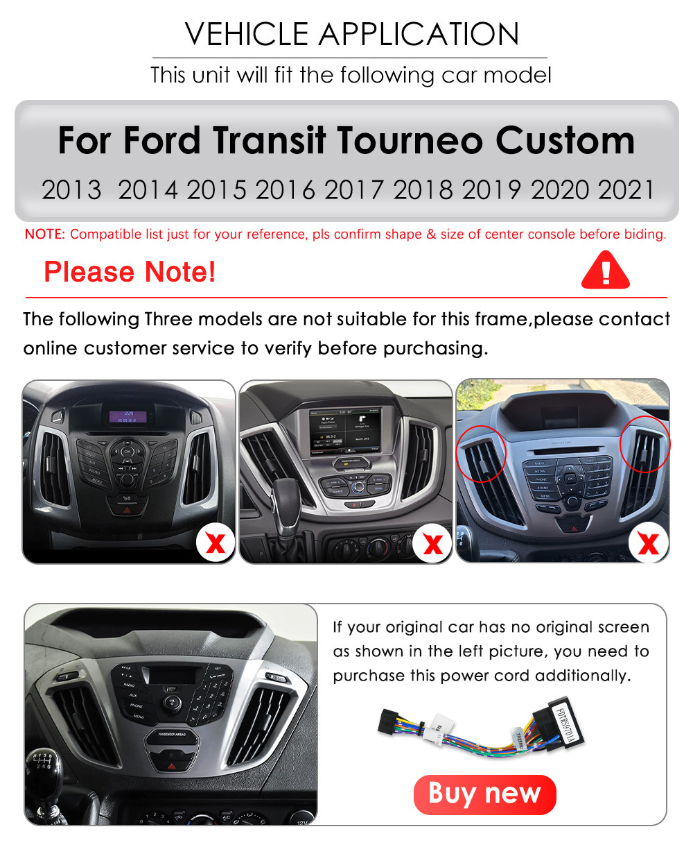 Cross-border 9-inch for 13-21 Ford TRANSIT CUSTOM car Android large screen navigator GPS