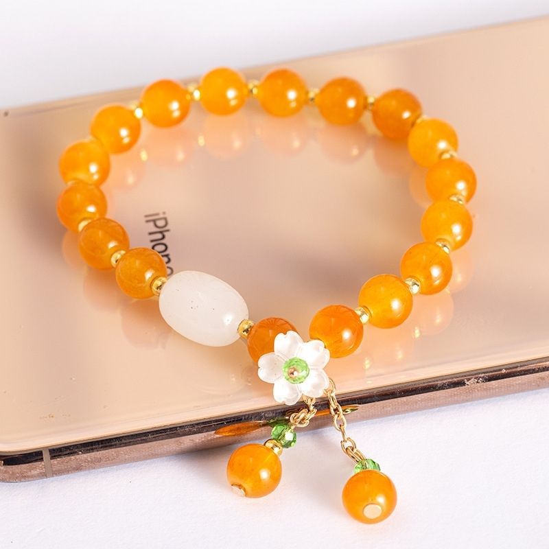 Flor de melocotón colgante amarillo