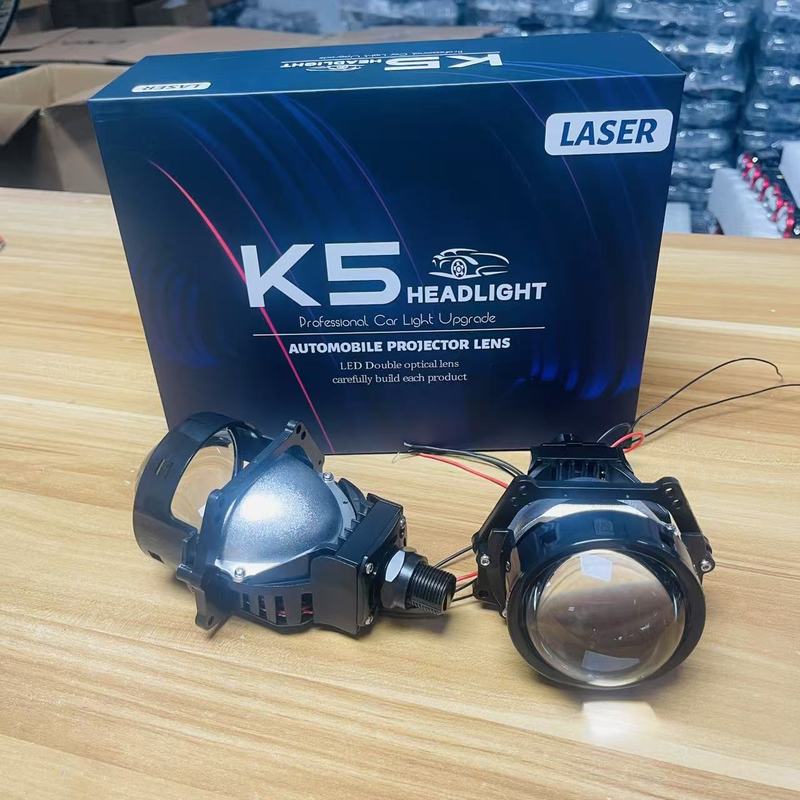 新款3寸功率双激光头双光大灯透镜改装通用远光近光led透镜车灯K5|undefined